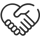 Love handshake icon